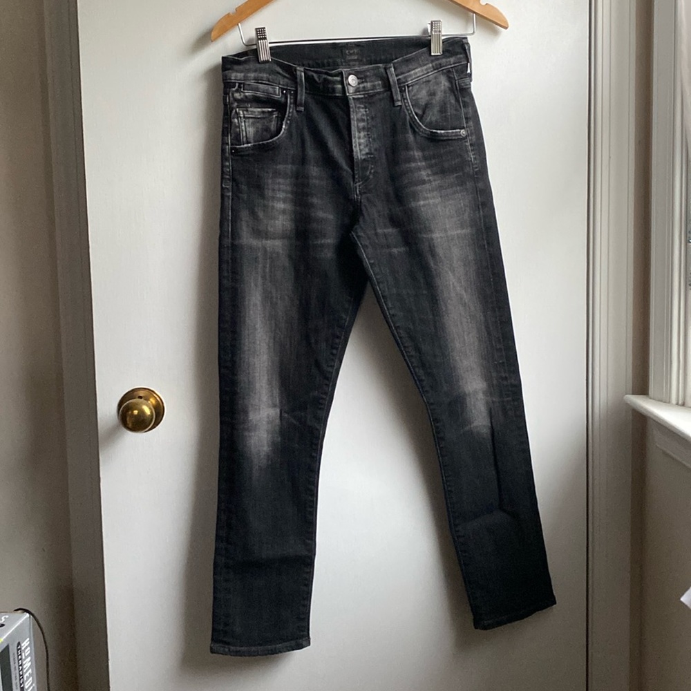 C of H Black Emerson Slim Boyfriend Jeans 6,pocket slightly crop size 26 - Picture 2 of 14